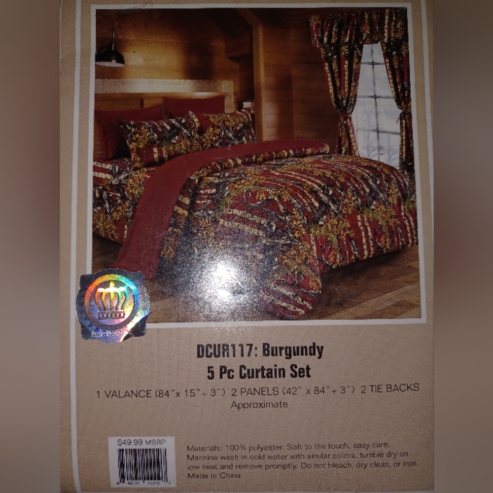 The woods 5 PC curtain set